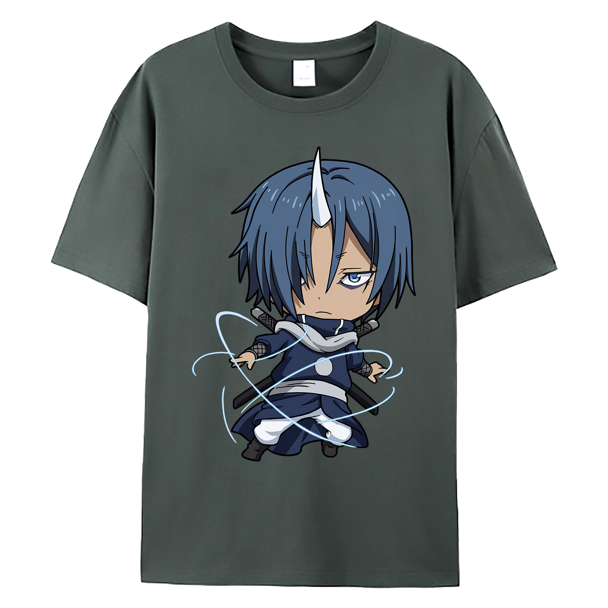 （画像用） 転スラ Regarding Reincarnated to Slime 綿100％ メンズ半袖Tシャツ｜肌触りやわらか＆通気性